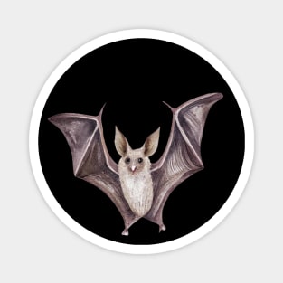 Flying Bat Mixed Media Illustration Magnet